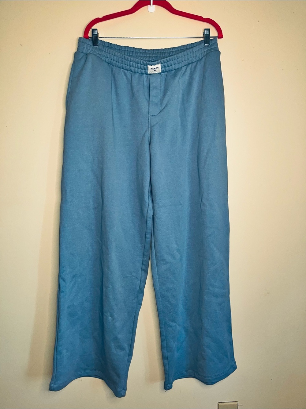 Parke light blue boxer sweatpants size large new